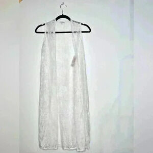 LulaRoe Lace XS Womens Joy Sleeveless Maxi‎ Vest Kimono New